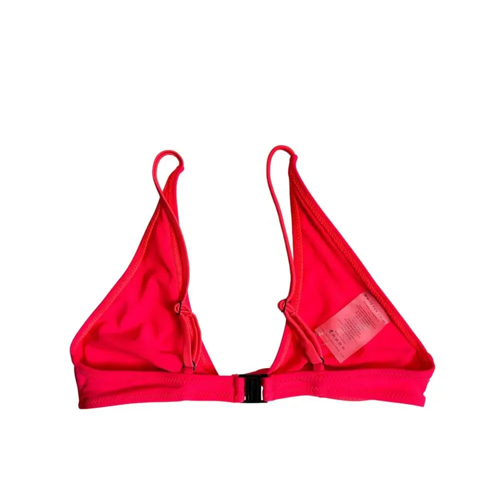 White Fox Thong Bikini (Hot Pink / Coral) - Extra Small (Top) / Medium (Bottom)